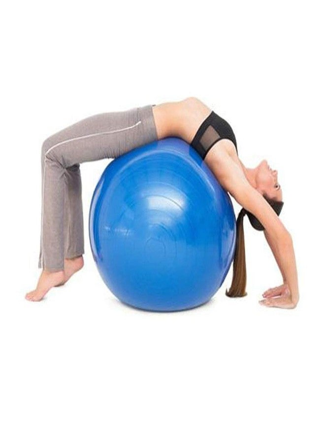 BSITFOW Inflatable Gym Ball with Foot Pump for Total Body Fitness, Abdominal Toner - Diameter 65Cm (Blue) - Image 2