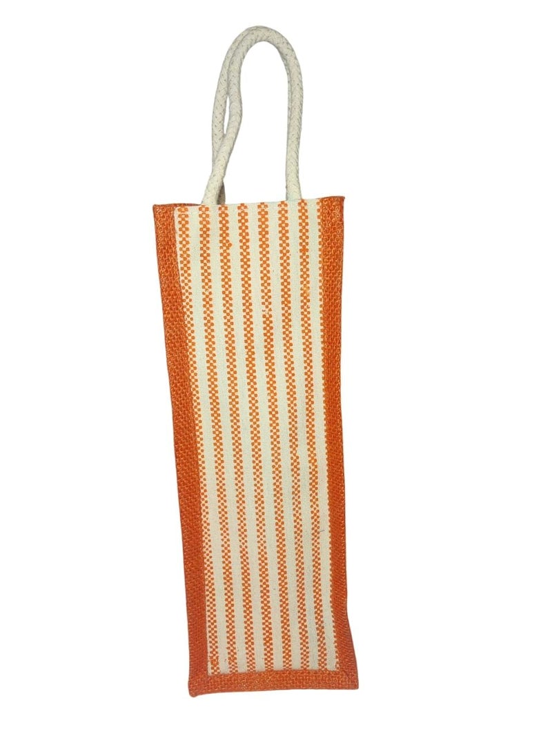 DAVALBA Jute Water Bottle Bag with Sturdy Handle Reusable Eco-Friendly Bottle Cover for Travel, Office, Gym Lightweight Jute Bags, Portable Bottle Holder for Men & Women (Multicolor, Pack of 1) - Image 4