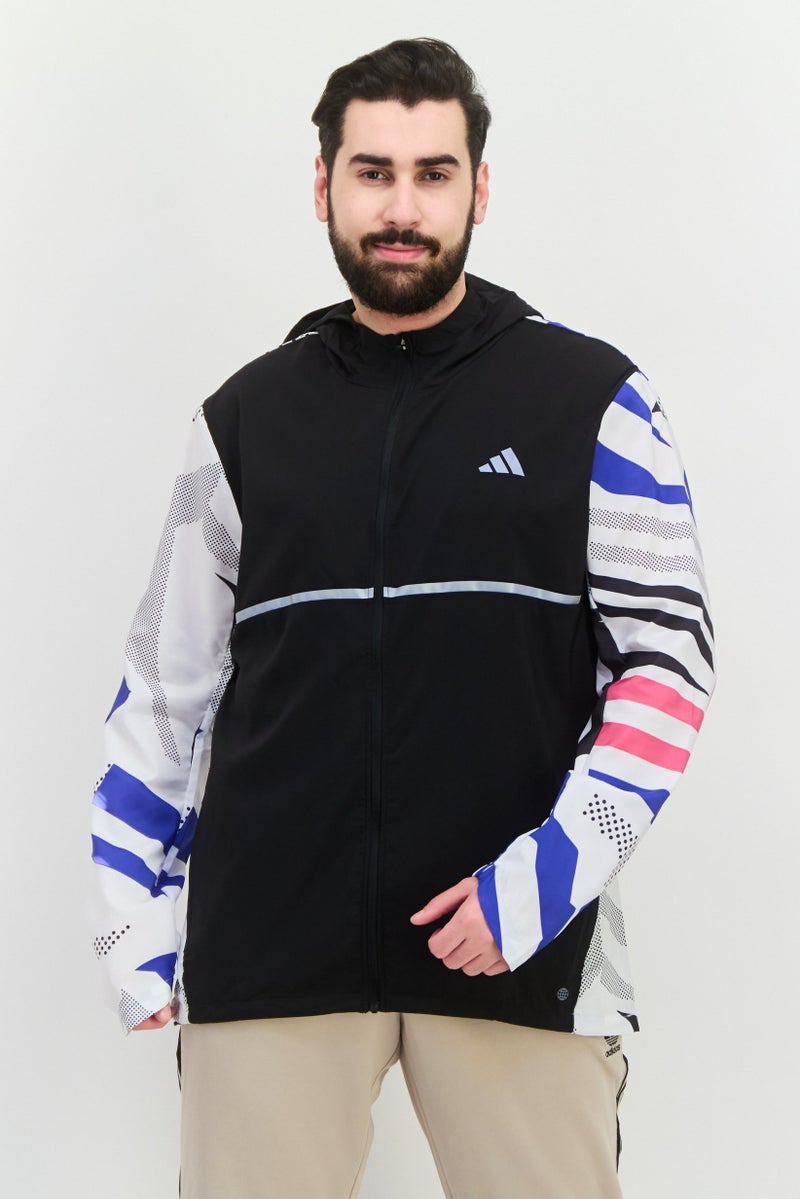 Adidas Men Sportswear Fit Long Sleeve Training Hooded Jackets, Multicolor - Image 1