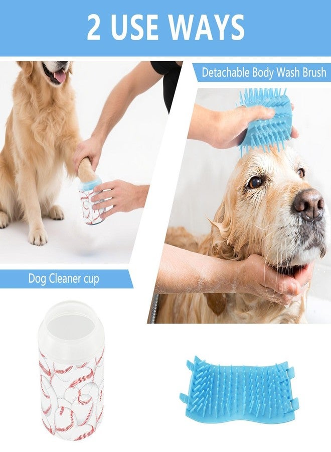 SDMKA Baseball Stitches Dog Paw Cleaner 2-in-1 Portable Dog Paw Washer and Grooming Brush for Quick Cleaning - Ideal for Small, Medium and Large Dogs Cats - Image 5