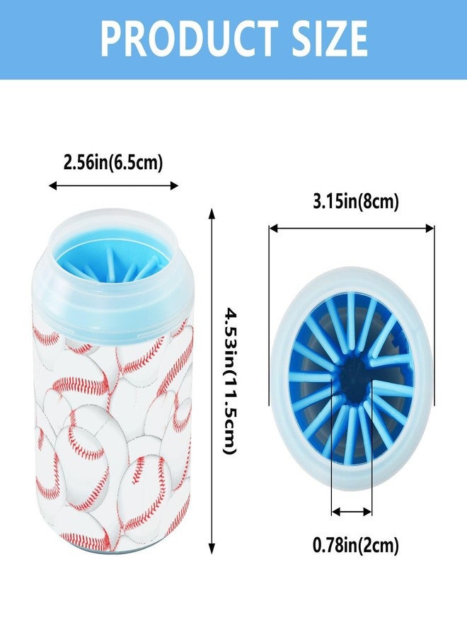 SDMKA Baseball Stitches Dog Paw Cleaner 2-in-1 Portable Dog Paw Washer and Grooming Brush for Quick Cleaning - Ideal for Small, Medium and Large Dogs Cats - Image 3