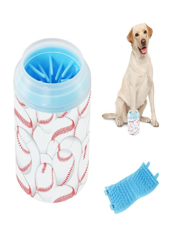 SDMKA Baseball Stitches Dog Paw Cleaner 2-in-1 Portable Dog Paw Washer and Grooming Brush for Quick Cleaning - Ideal for Small, Medium and Large Dogs Cats - Image 2