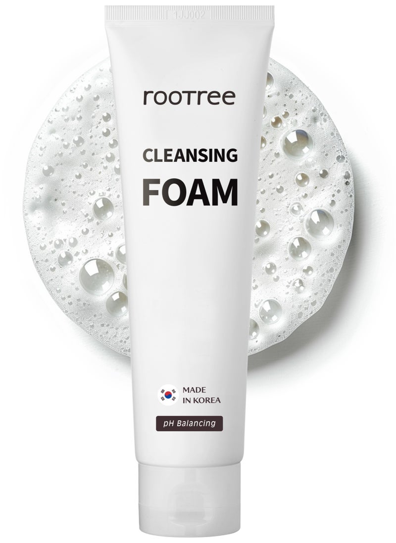 rootree Phytoground Relief Cleansing Foam - Korean Skincare, Deep Foam Cleanser, Gentle Exfoliaitng, Intense Hydration, Vegan & Cruelty Free  - Image 1