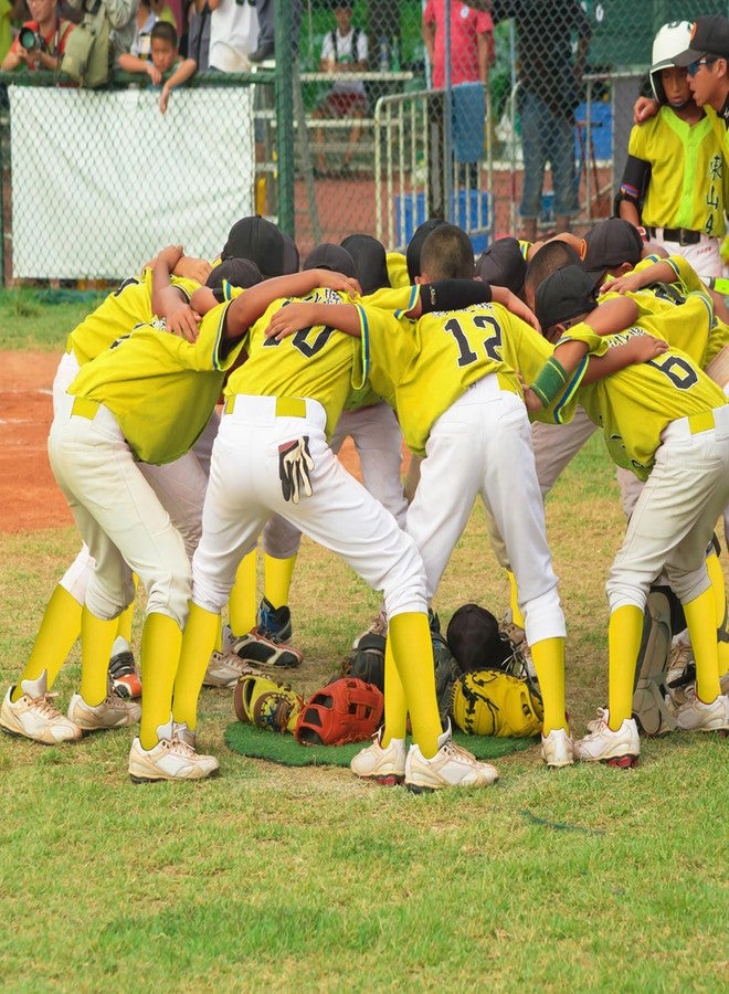 زانماي طقم جوارب وحزام بيسبول من زانماي، قابل للتعديل، جوارب وحزام سوفتبول، حزام خصر مطاطي للشباب والبنات والبالغين (أصفر، متوسط) - Image 5