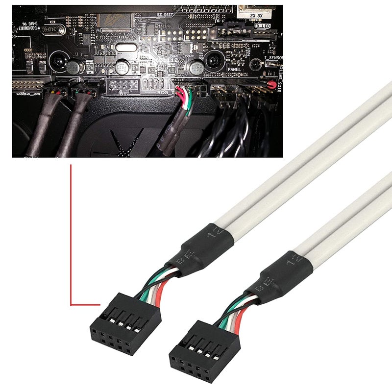 ikis محول لوحة فتحة رأس USB 2.0 بـ 4 منافذ مع كابل برغي أنثوي إلى اللوحة الأم 9 دبابيس خلفي PCI لوحة خلفية لجهاز الكمبيوتر المكتبي - Image 4