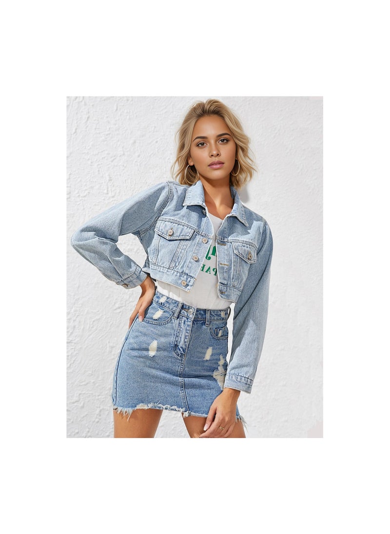 Squality Leisure Tassels Denim Short Jacket Women Blue - pzsku/Z197D21FD8D521259717CZ/45/_/1701345131/fdd7df29-0b18-40b0-80e4-89bc0c5d126c