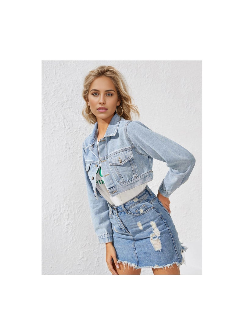 Squality Leisure Tassels Denim Short Jacket Women Blue - pzsku/Z197D21FD8D521259717CZ/45/_/1701345132/8c2e28ac-c7eb-4737-aba0-dce3fee118cc