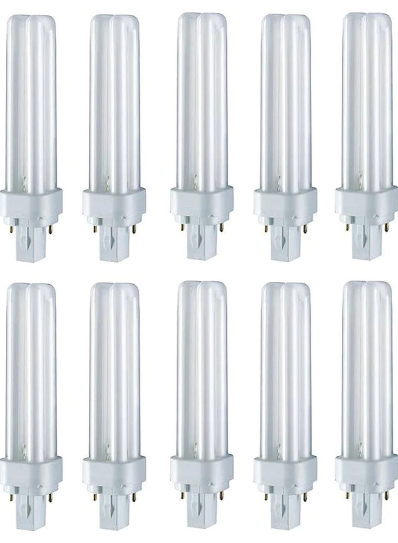 OSRAM Osram Compact Fluorescent Lamp 18 W 2 Pin Warm White, Pack of 10 - Image 1