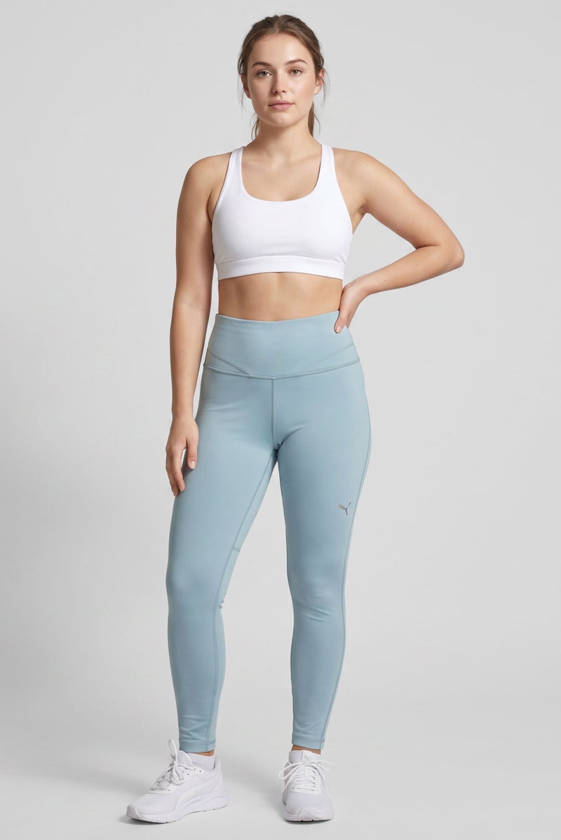 PUMA Women Sportswear Fit Brand Logo Training 7/8 Leggings, Sage Green - Image 4