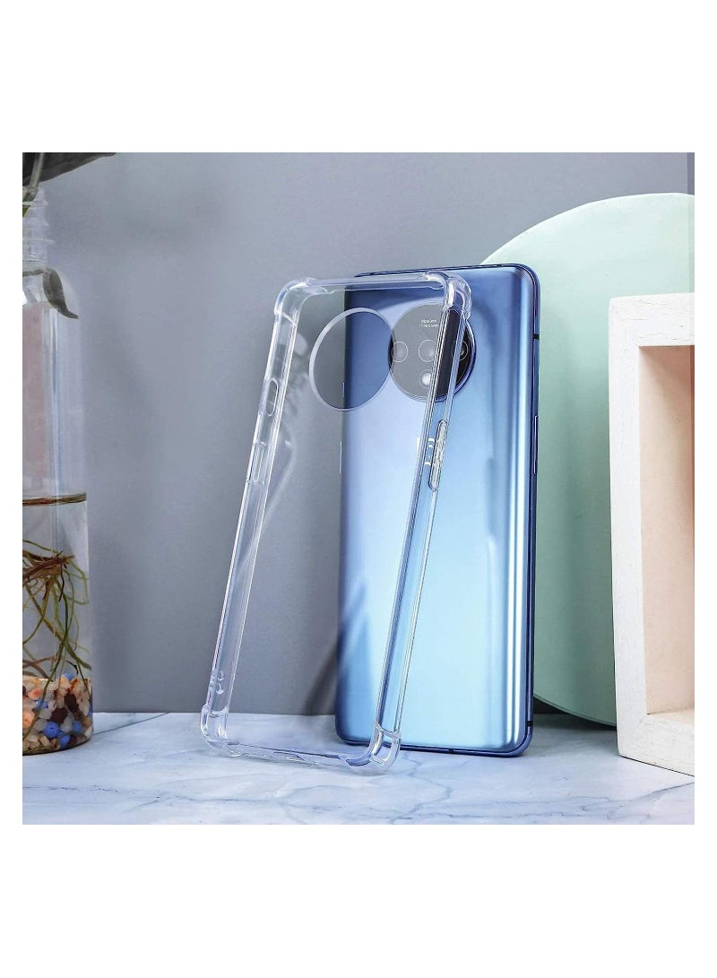 ICS OnePlus 7T Case, Crystal Clear Soft TPU Transparent Bumper Shock Absorption Technology Raised Bezels Slim Protective Cover for OnePlus 7T - Image 4