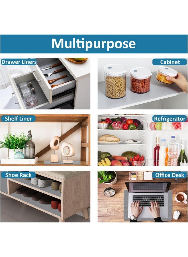 Bloss Shelf Liner for Kitchen Cabinets, 11.8 x 59 Inch Non Adhesive Plastic Drawer Liner, Washable Cabinet Liner, Refrigerator Liners, EVA Shelf Liners, Fridge Liners for Shelves - Image 2