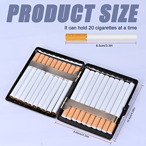 EYIDADAE Stylish Design Retro Metal Cigarette Case -Double Sided Spring Clip Open Cigarette,Pocket Holder Credit Card Holder Protective Security Wallet for Men and Women,Holds 18-20 100mm (Vine Bronze) - Image 5