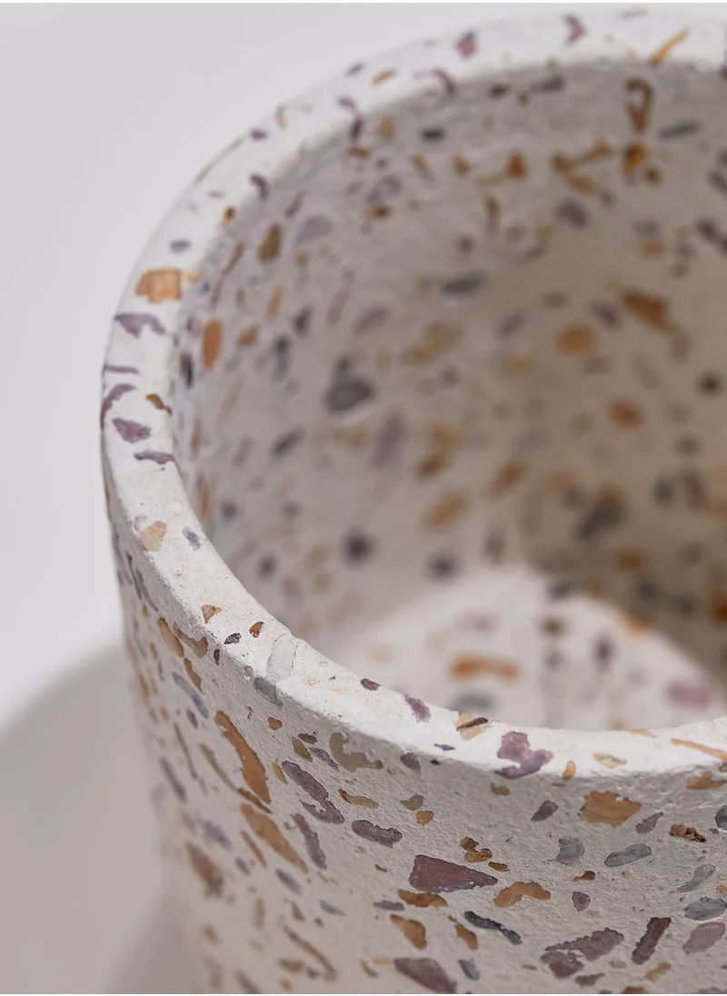 Premier Gozo Concrete Cotton Jar 9.3x 11.2cm