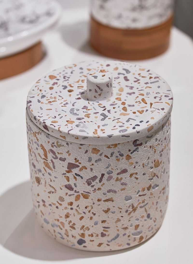 Premier Gozo Concrete Cotton Jar 9.3x 11.2cm - Image 3