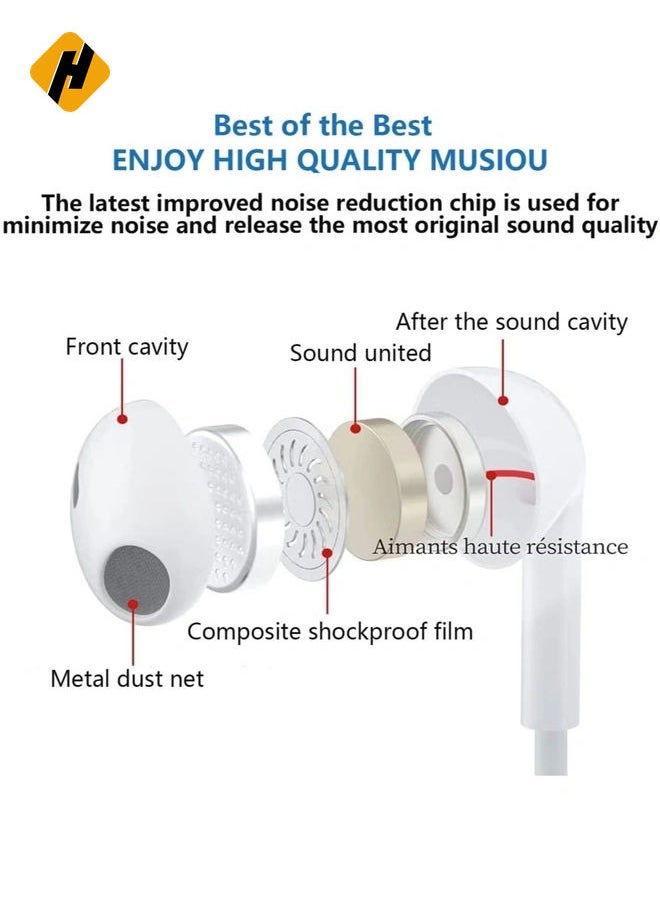 HuHa - Lightning Headphone Wired for iPhone 14 Apple MFi Certified Built-in Microphone & Volume Control,in-Ear Stereo Headset Compatible with iPhone 13 Mini/SE/12 Pro/12Pro Max/11/X/8 7-All iOS System - Image 1