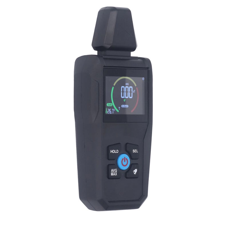 MESTEK EMF Meter High Accuracy Electromagnetic Radiation Detector with Sound Light Alarm - LCD Digital Display for Home and Office Appliance Testing - Image 3