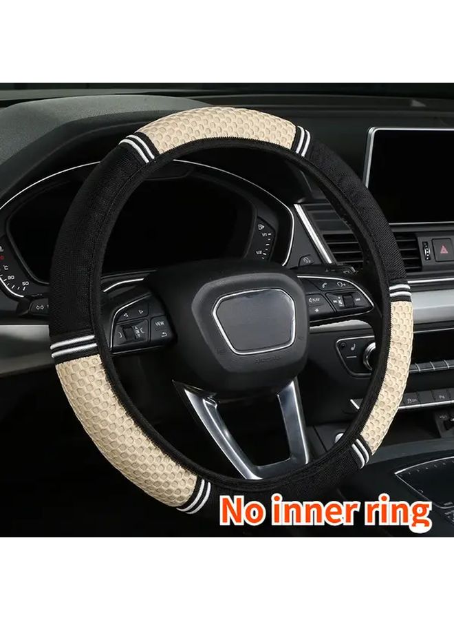 New Style Car Steering Wheel Cover Without Inner Ring Anti Slip Wear Resistant Breathable Steering Wheel Cover Gray - Image 2