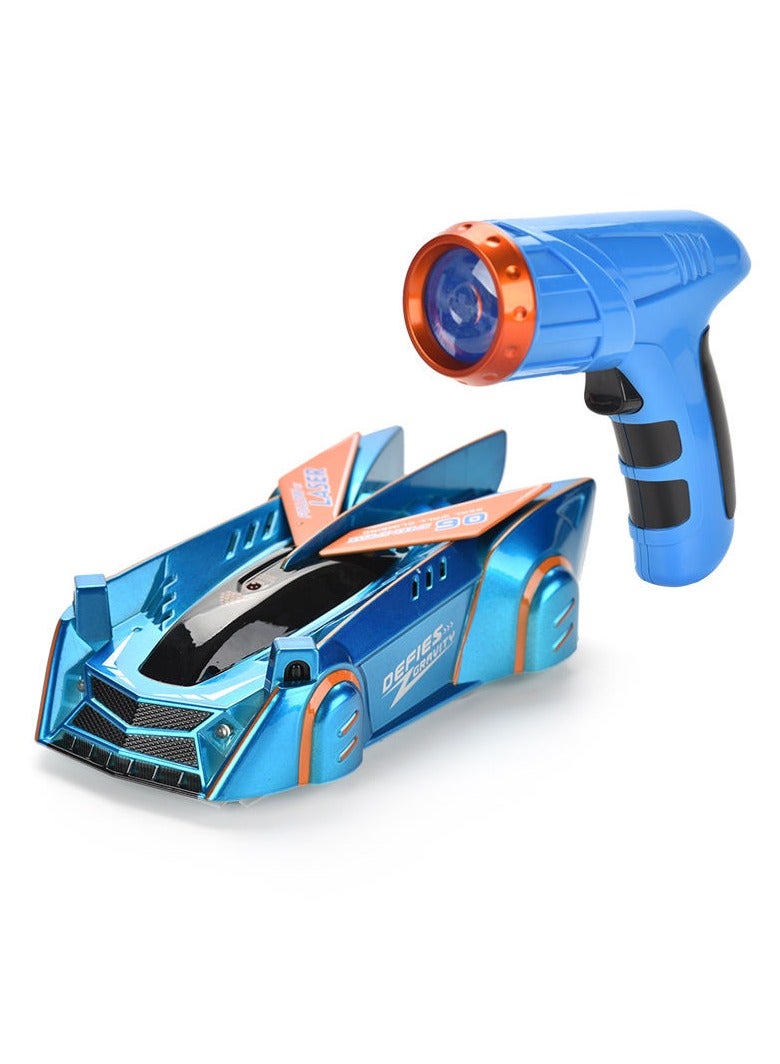 “Blue Infrared Laser RC Wall-Climbing Car – Anti‑Gravity Stunt Racer on Walls, Ceilings & Floors – USB Rechargeable Remote Toy for Kids & Teens” - Image 1