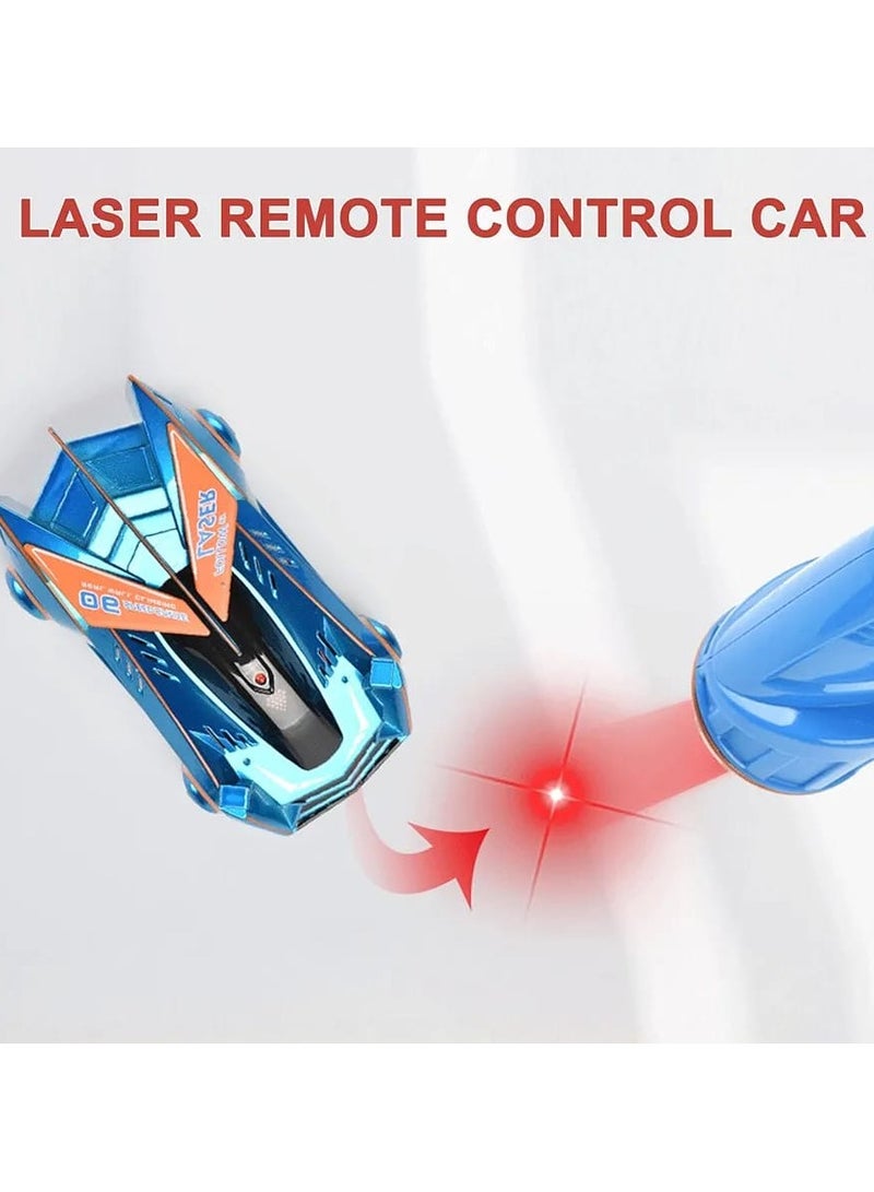 “Blue Infrared Laser RC Wall-Climbing Car – Anti‑Gravity Stunt Racer on Walls, Ceilings & Floors – USB Rechargeable Remote Toy for Kids & Teens” - Image 4