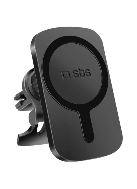 Car Holder and Wireless Charger with air vent clip swiveled 360° with spacers for extra stability for iPhone compatible with MagSafe like 14, 13 and 12 Series ( Charging Wire Included )