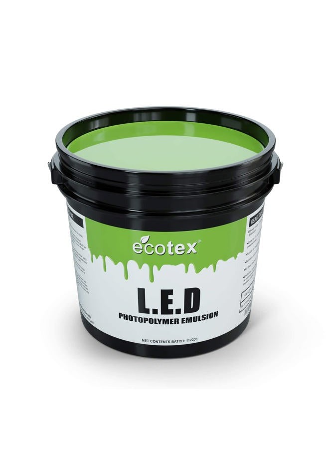 Ecotex ® L E D Green Screen Printing Emulsion (Pint - 16oz.) Pre - Sensitized Photo Emulsion for Silk Screens, Textiles, and Fabric - for Screen Printing Plastisol Ink, Screen Printing Supplies - Image 1