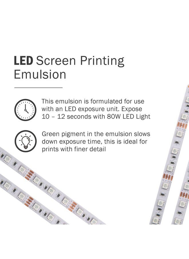 Ecotex ® L E D Green Screen Printing Emulsion (Pint - 16oz.) Pre - Sensitized Photo Emulsion for Silk Screens, Textiles, and Fabric - for Screen Printing Plastisol Ink, Screen Printing Supplies - Image 5