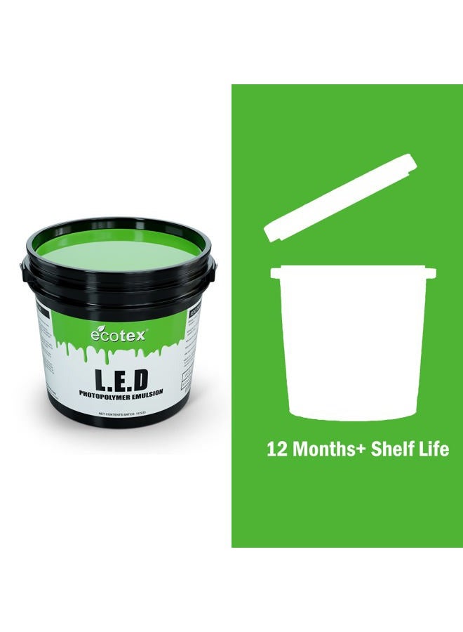 Ecotex ® L E D Green Screen Printing Emulsion (Pint - 16oz.) Pre - Sensitized Photo Emulsion for Silk Screens, Textiles, and Fabric - for Screen Printing Plastisol Ink, Screen Printing Supplies - Image 4
