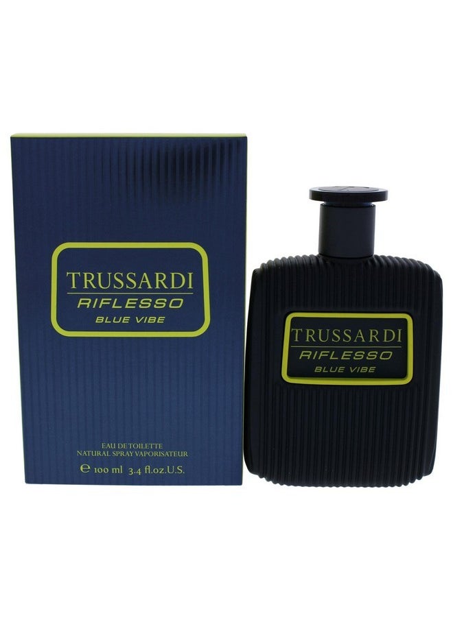 TRUSSARDI - Riflesso Blue Vibe Men Edt Spray 3.4 Oz - Image 1