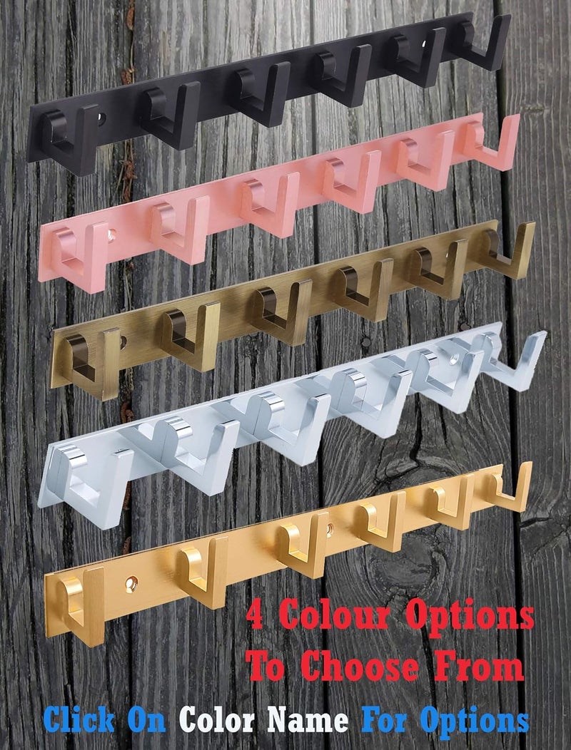 DOCOSS Exclusive Extra Long Antique Brass 6 Pin Metal Bathroom Cloth Hooks Hanger (Antique, 40 cm) - Image 5