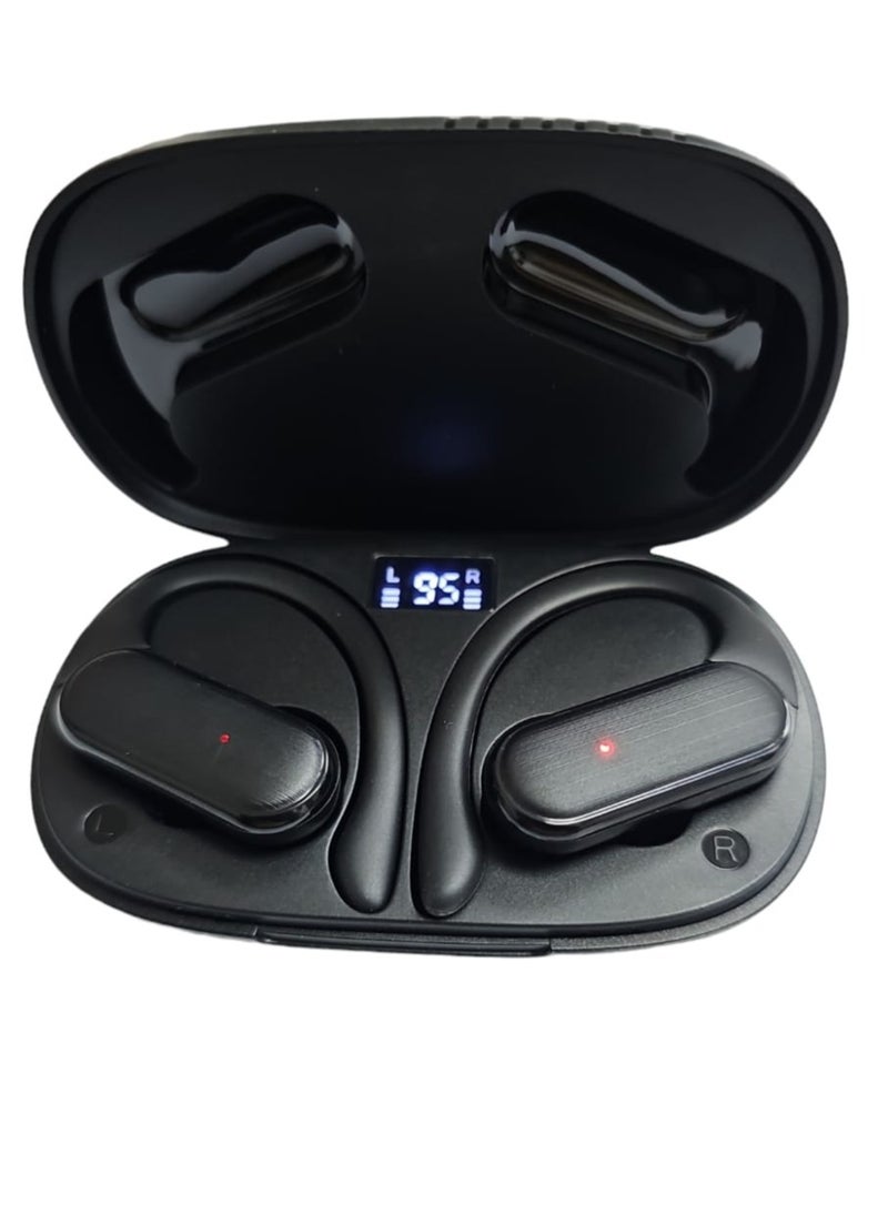 TREQA Wireless Bluetooth Headphone with LED Display Ear Hooks and Microphone  - Image 1