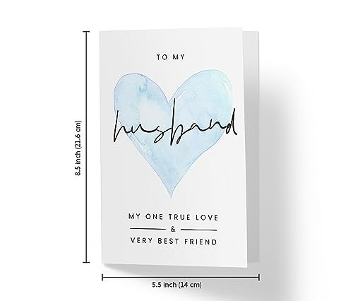 Karto Sweet Birthday Card for Husband Him - Large 5.5x8.5 inch Husband Birthday Cards - One True Love - Image 4