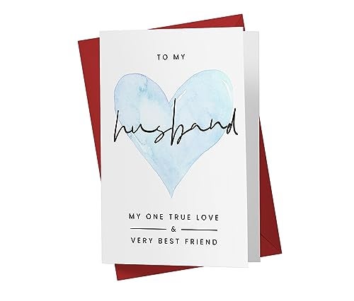 Karto Sweet Birthday Card for Husband Him - Large 5.5x8.5 inch Husband Birthday Cards - One True Love - Image 1