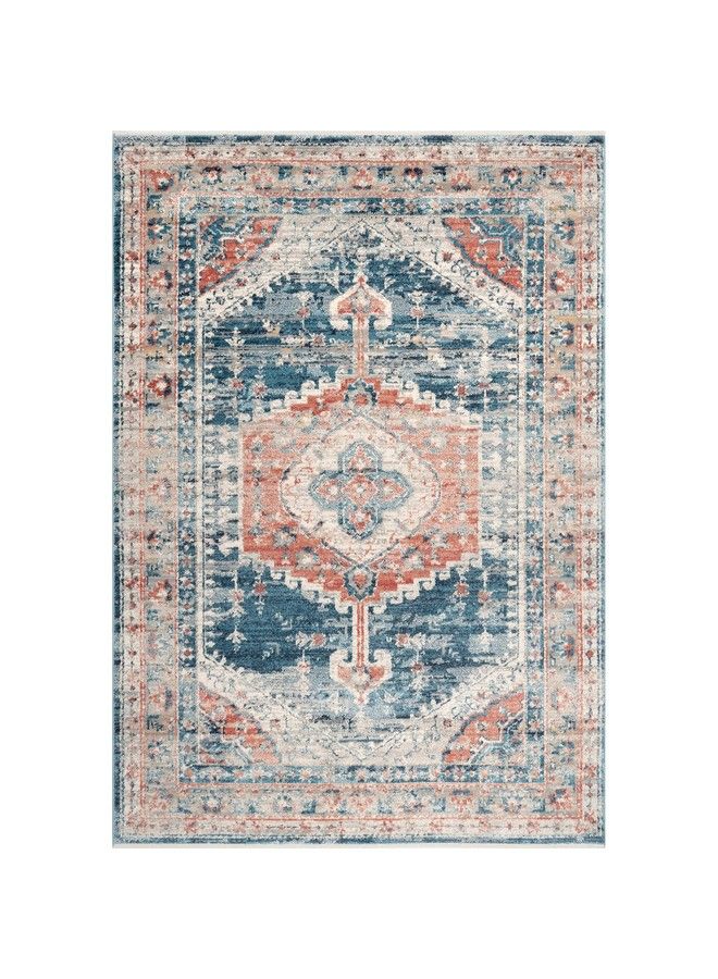 nuLOOM Harley Faded Medallion Area Rug 2' X 3' Blue - Image 3