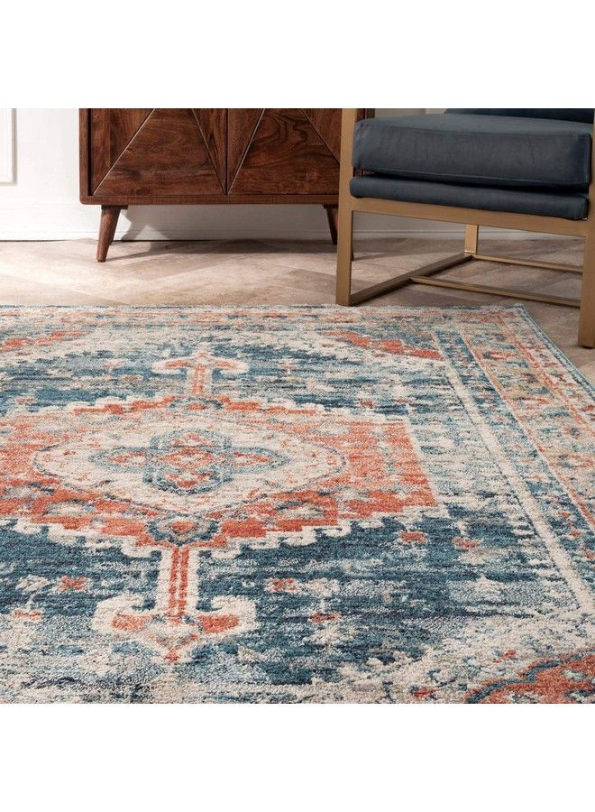 nuLOOM Harley Faded Medallion Area Rug 2' X 3' Blue - Image 4