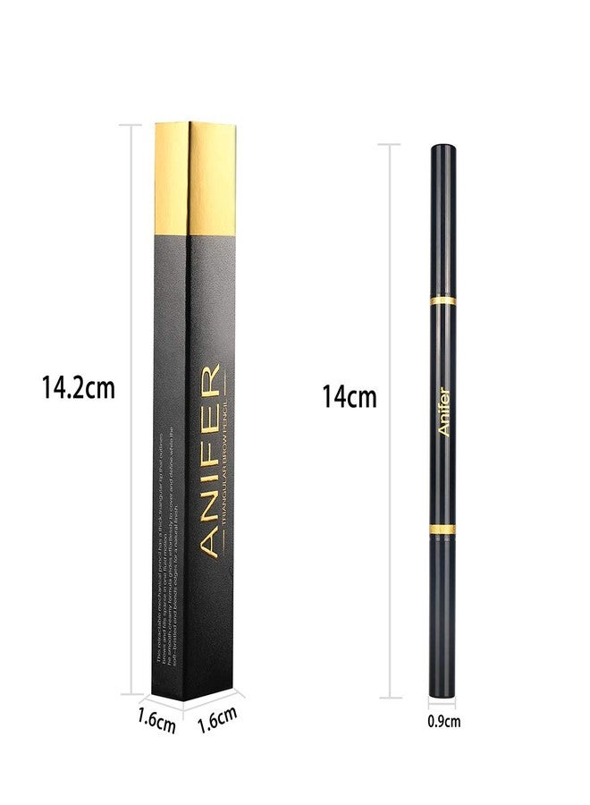 ANIFER Eyebrow Pencil Dark brown Waterproof Smooth Natural Cruelty Free (Dark brown #2) - Image 5