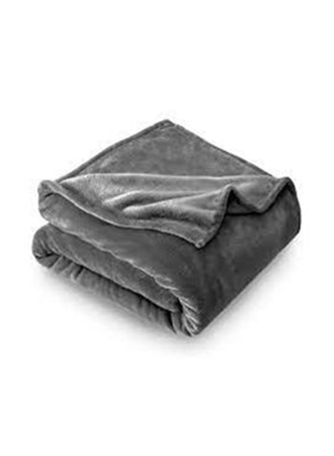 1 Piece Soft Blanket King Size Flannel Black 220x200cm - Image 2