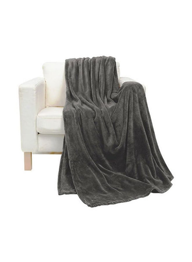 1 Piece Soft Blanket King Size Flannel Black 220x200cm - Image 4
