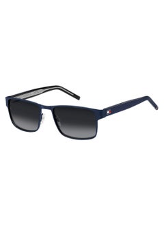 TOMMY HILFIGER Men's Uv Protection Rectangular Shape Acetate Sunglasses Th 1974/S Grey 41 - Lens Size: 40.6 Mm - Mtt Blue M  - Image 1