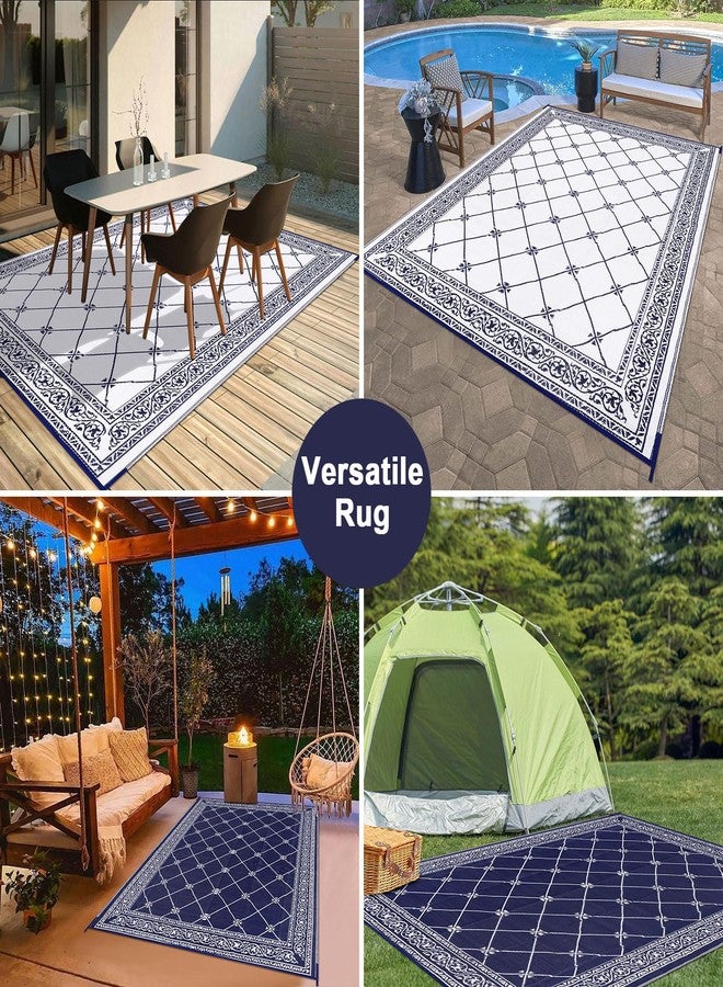 HiiARug Reversible Mat Plastic Outdoor Rugs for Patios Clearance Waterproof Plastic Straw Rug Large Area Rug for Outdoor, Porch, Patio, RV,Camping,5x7Ft, Grey - Image 4