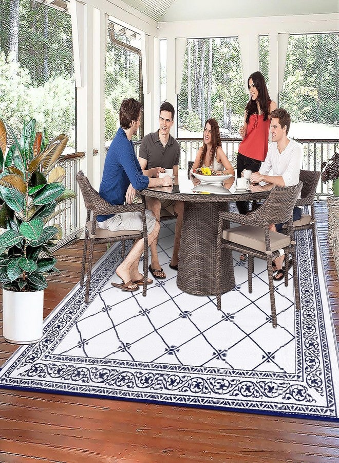 HiiARug Reversible Mat Plastic Outdoor Rugs for Patios Clearance Waterproof Plastic Straw Rug Large Area Rug for Outdoor, Porch, Patio, RV,Camping,5x7Ft, Grey - Image 2