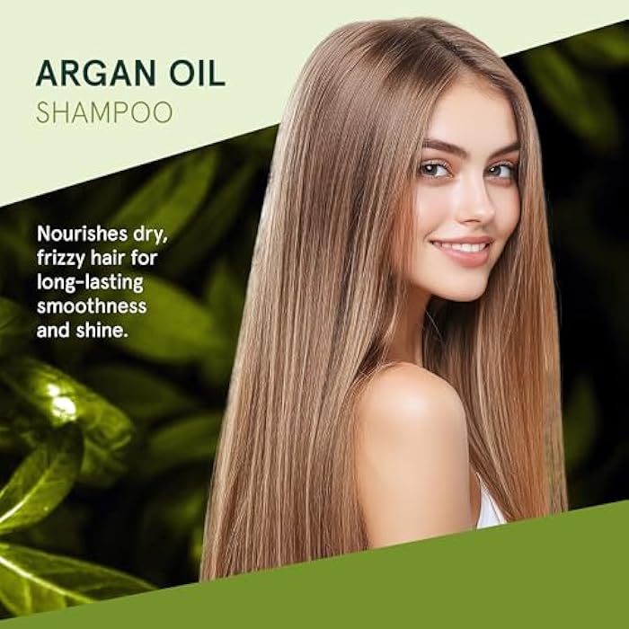 INOAR Argan Moist Shampoo with Moroccan Argan Oil for Deep Hydration, Shine & Softness, 33.8 Fl Oz - Image 2