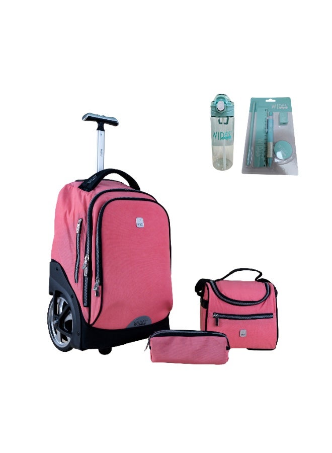 Wires WIRES Big wheels trolley 19" with lunch bag and pencil case  - Image 1