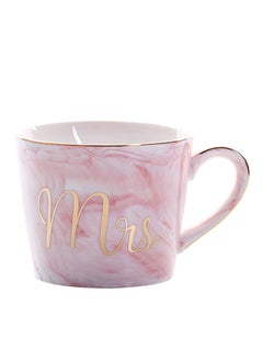 Loquat Mrs Printed Marble Design Ceramic Mug Pink 30 x 20 x 15centimeter 