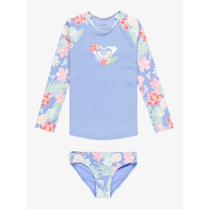 Roxy Tropical Story Long Sleeves Two-Piece Rashguard Set - Kids