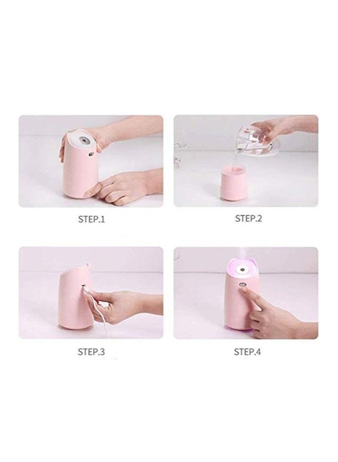 NIBEMINENT USB Charge Eye Friendly Multi-Light Night Portable Hand-Held Humidifier For Home , Office And Kids Friendly,280ml Pink - Image 3