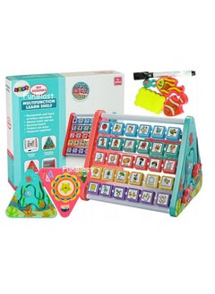 FunBlast FunBlast 5 in 1 Activity Learning Toy -Multifunctional Activity Triangle Learn Shelf, ABC and Number Learning Puzzle for Kids, Montessori Learning-Toys for 2 3 4 Years Old Kids - Multicolor  - Image 1