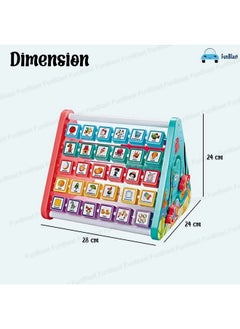 FunBlast FunBlast 5 in 1 Activity Learning Toy -Multifunctional Activity Triangle Learn Shelf, ABC and Number Learning Puzzle for Kids, Montessori Learning-Toys for 2 3 4 Years Old Kids - Multicolor  - Image 2