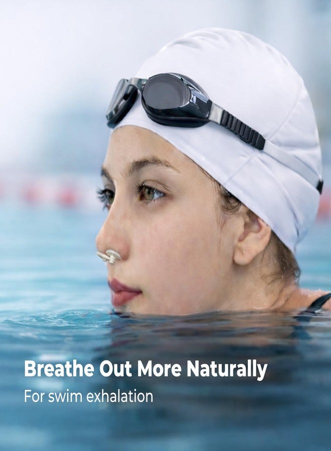 Xerceo Breathable Swimming Nose Plug for Teens & Adults with Smaller Nostrils, One-Way Valve for Swim Exhalation, 6 Sizes for Better Fit, Anti-Loss Strap, Silicone Storage Case - Image 2