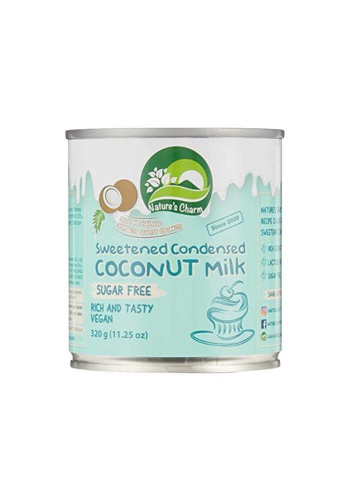 Nature's Charm Natures Charm Sweetened Condensed Coconut Milk Vegan Lactose Free  1125oz Pack of 6 Rich And Tasty Combo With KC Commerce Wodden Spoon - Image 1
