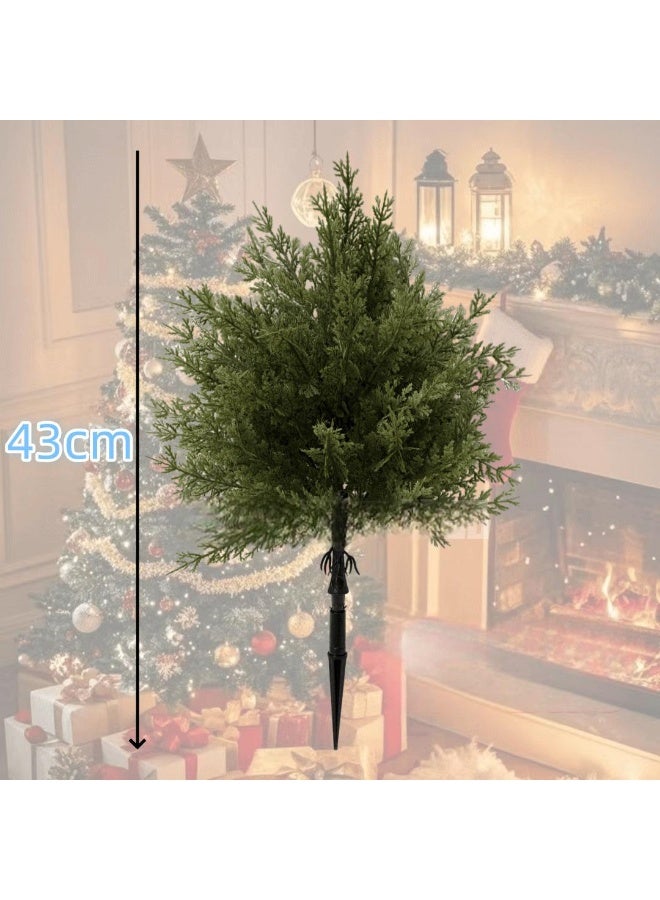 الواحة-TH محاكاة زراعة الزينات النباتية الاصطناعية في النباتات في وعاء ، 43 سم الصنوبر الصنوبر الاصطناعي ، النباتات الزائفة الواقعية للديكور المنزلي في الهواء الطلق (الأخضر) - Image 1